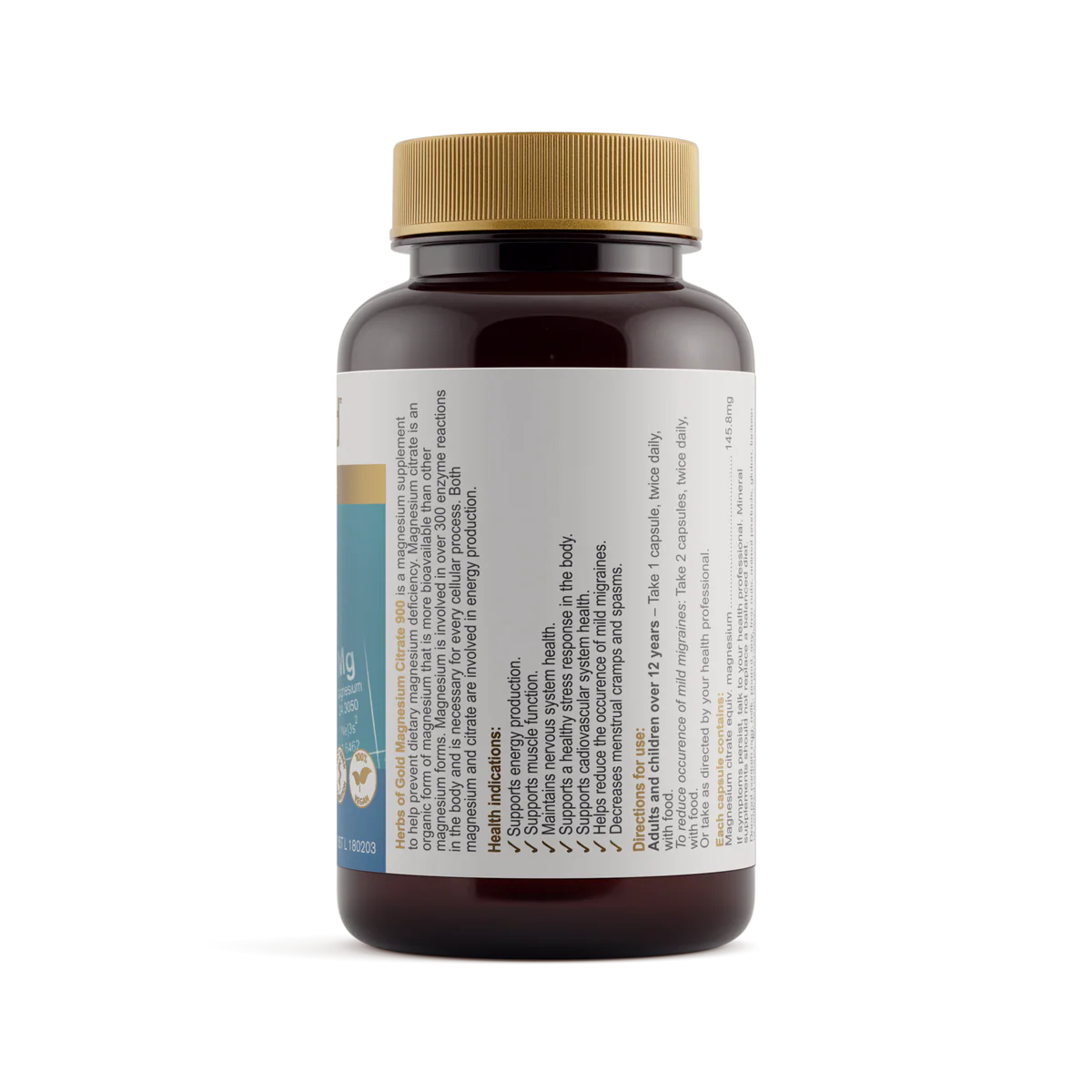 Herbs of Gold – Magnesium Citrate 900
