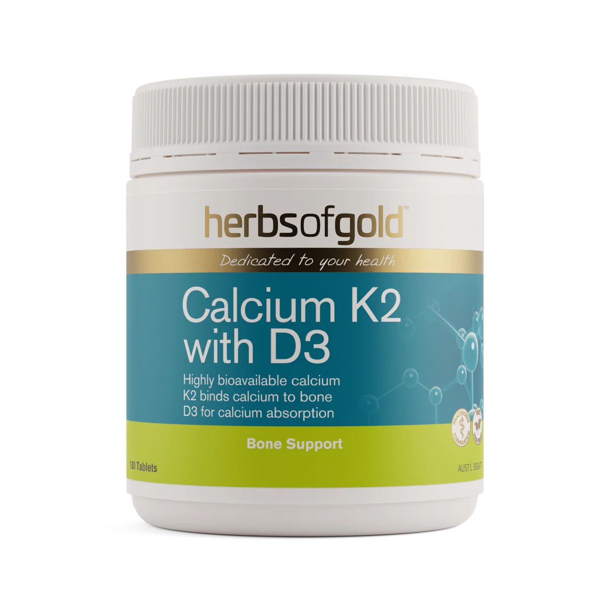 Herbs of Gold – Calcium K2 with D3