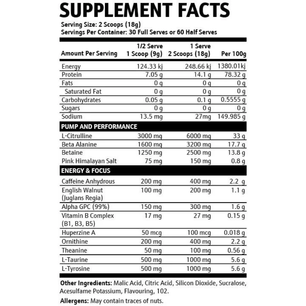 Villain Pre-Workout