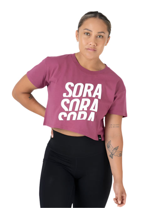 Sora X3 Cropped Tee- Orchid