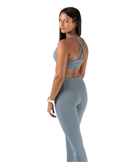WPN Sora Cross Up Bra - Ash Blue