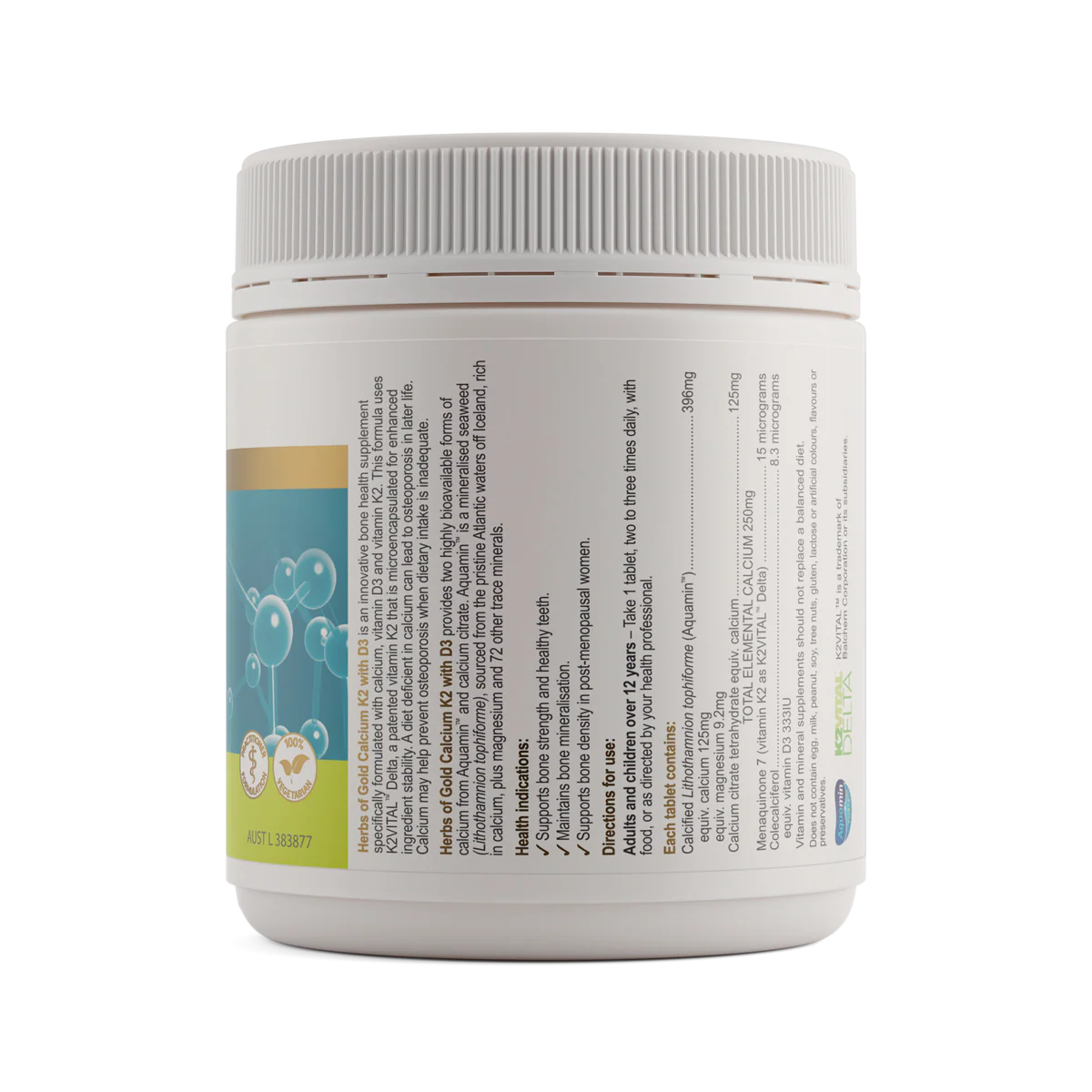 Herbs of Gold – Calcium K2 with D3